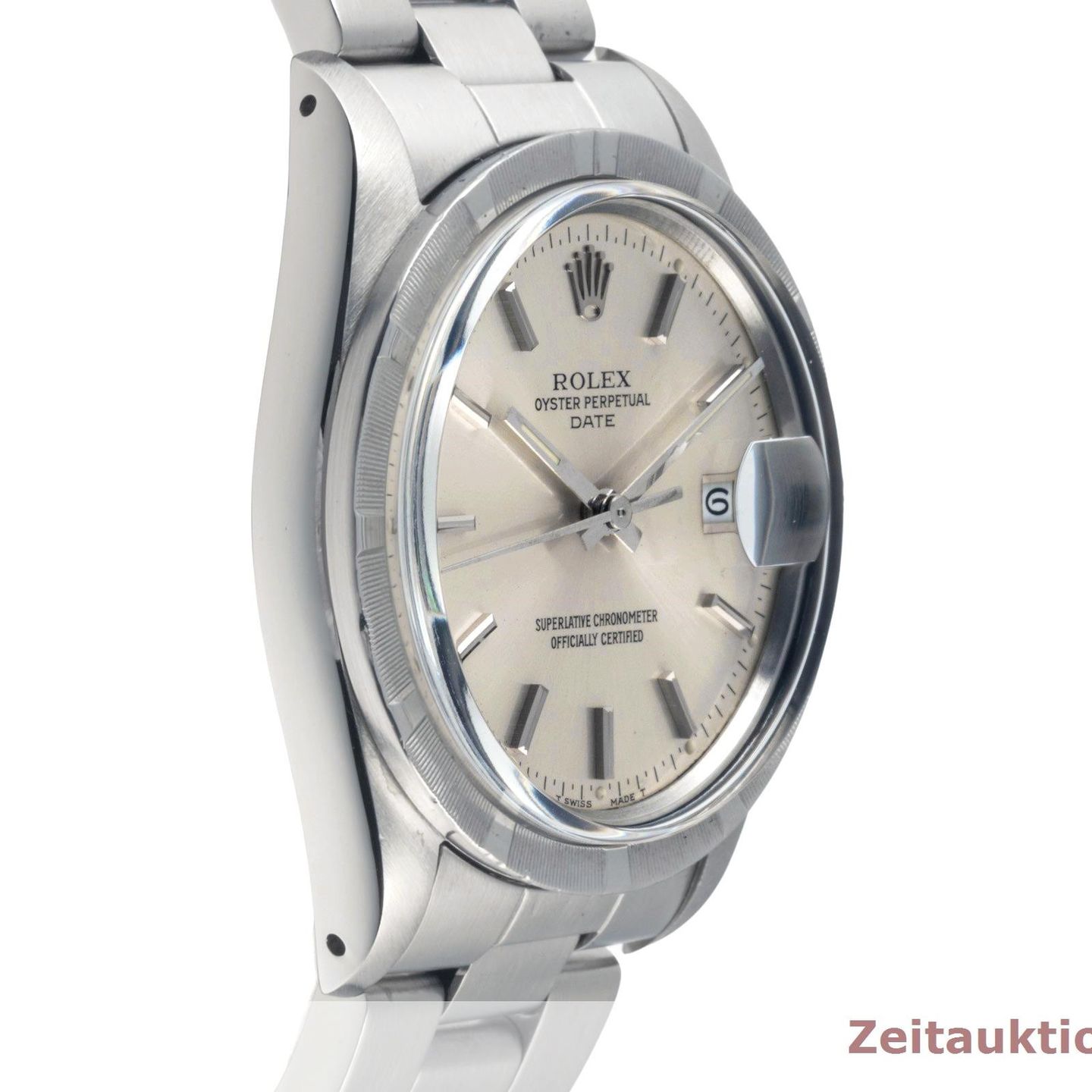 Rolex Oyster Perpetual Date 15010 (1988) - Silver dial 34 mm Steel case (7/8)