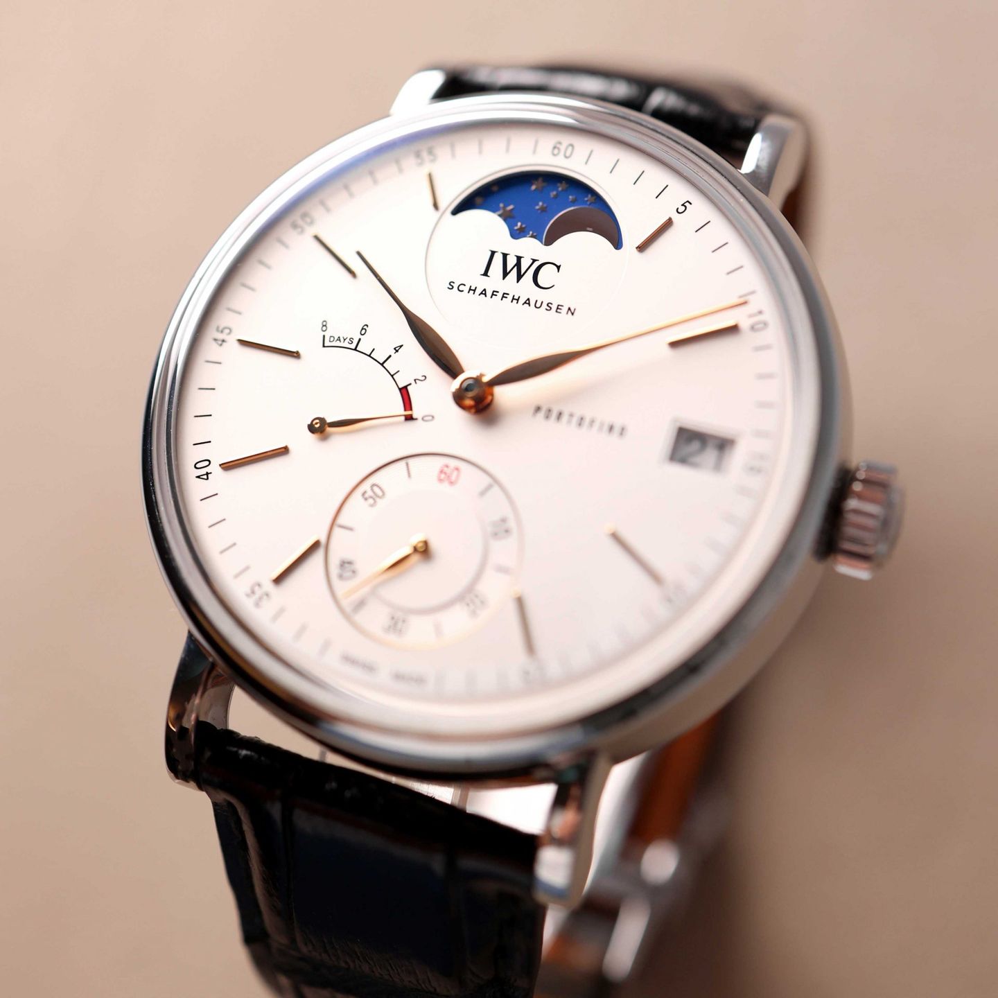 IWC Portofino Hand-Wound IW516401 (2016) - Zilver wijzerplaat 45mm Staal (5/6)