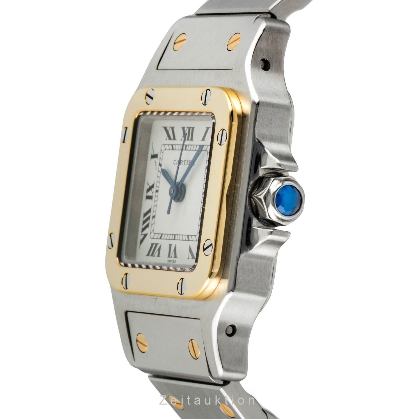 Cartier Santos 82036283 (Unknown (random serial)) - White dial 24 mm Gold/Steel case (5/8)