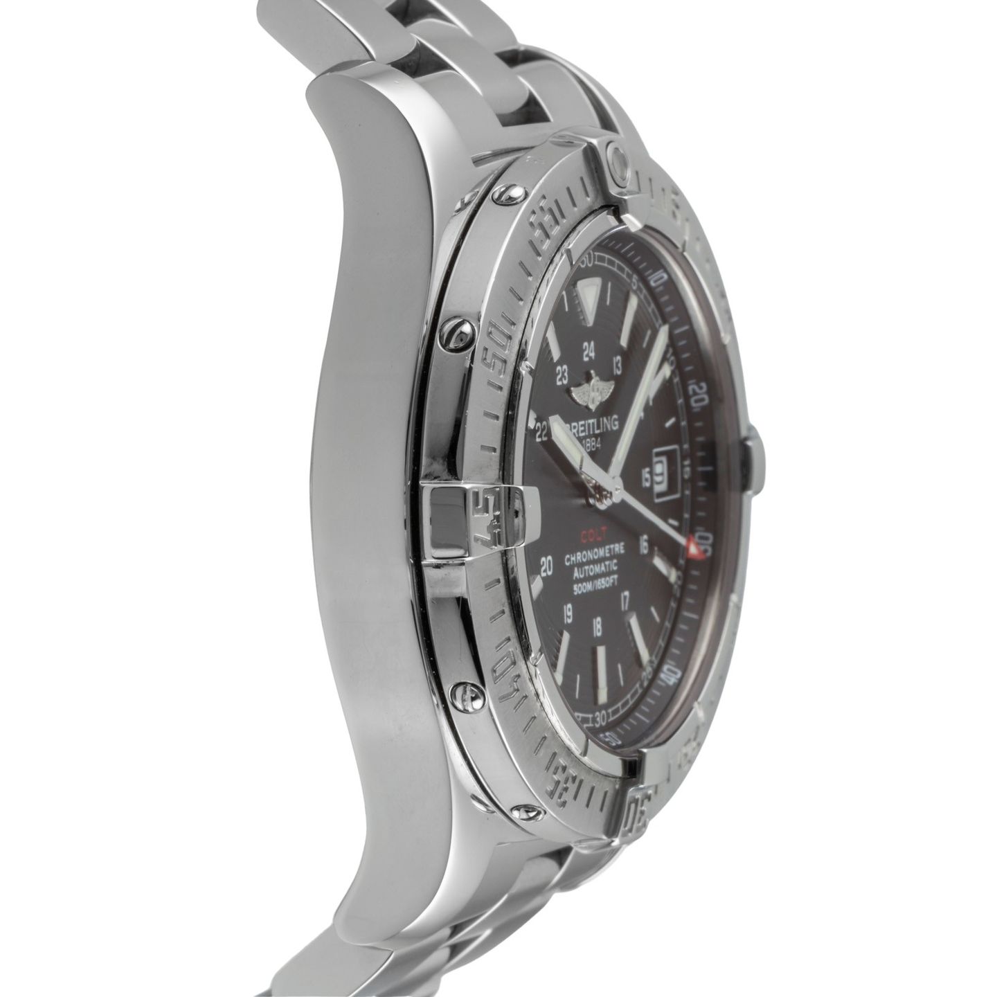 Breitling Colt Automatic A17380-171 (Onbekend (willekeurig serienummer)) - Zwart wijzerplaat 41mm Staal (7/8)