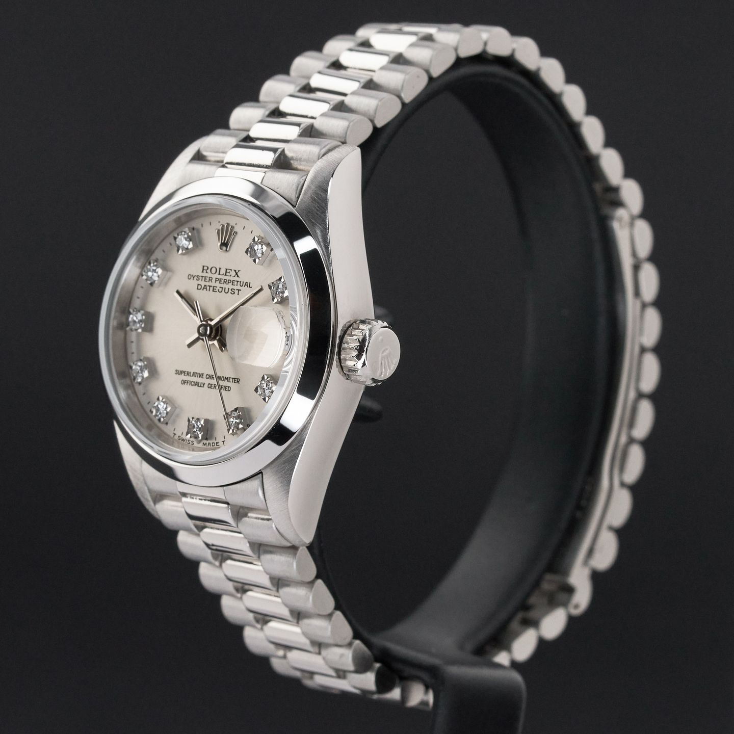 Rolex Lady-Datejust 69166 (1989) - Zilver wijzerplaat 26mm Platina (4/8)