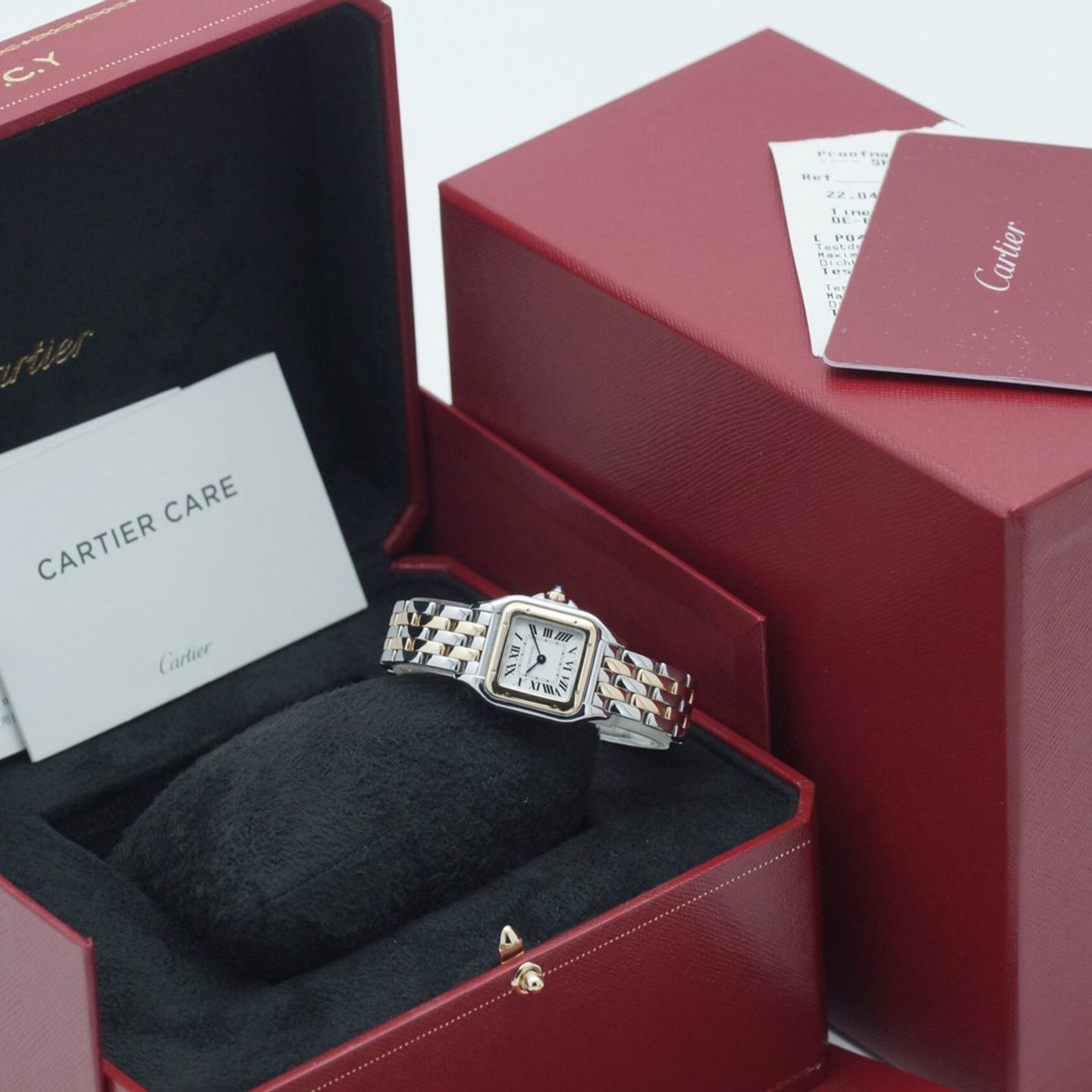 Cartier Panthère W2PN0006 (2021) - White dial 30 mm Gold/Steel case (2/8)