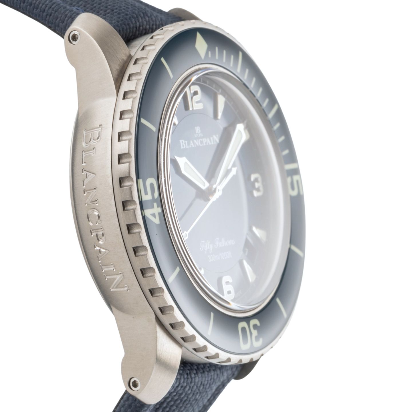 Blancpain Fifty Fathoms 5015 12B40 052A (Unknown (random serial)) - Black dial 45 mm Titanium case (7/8)