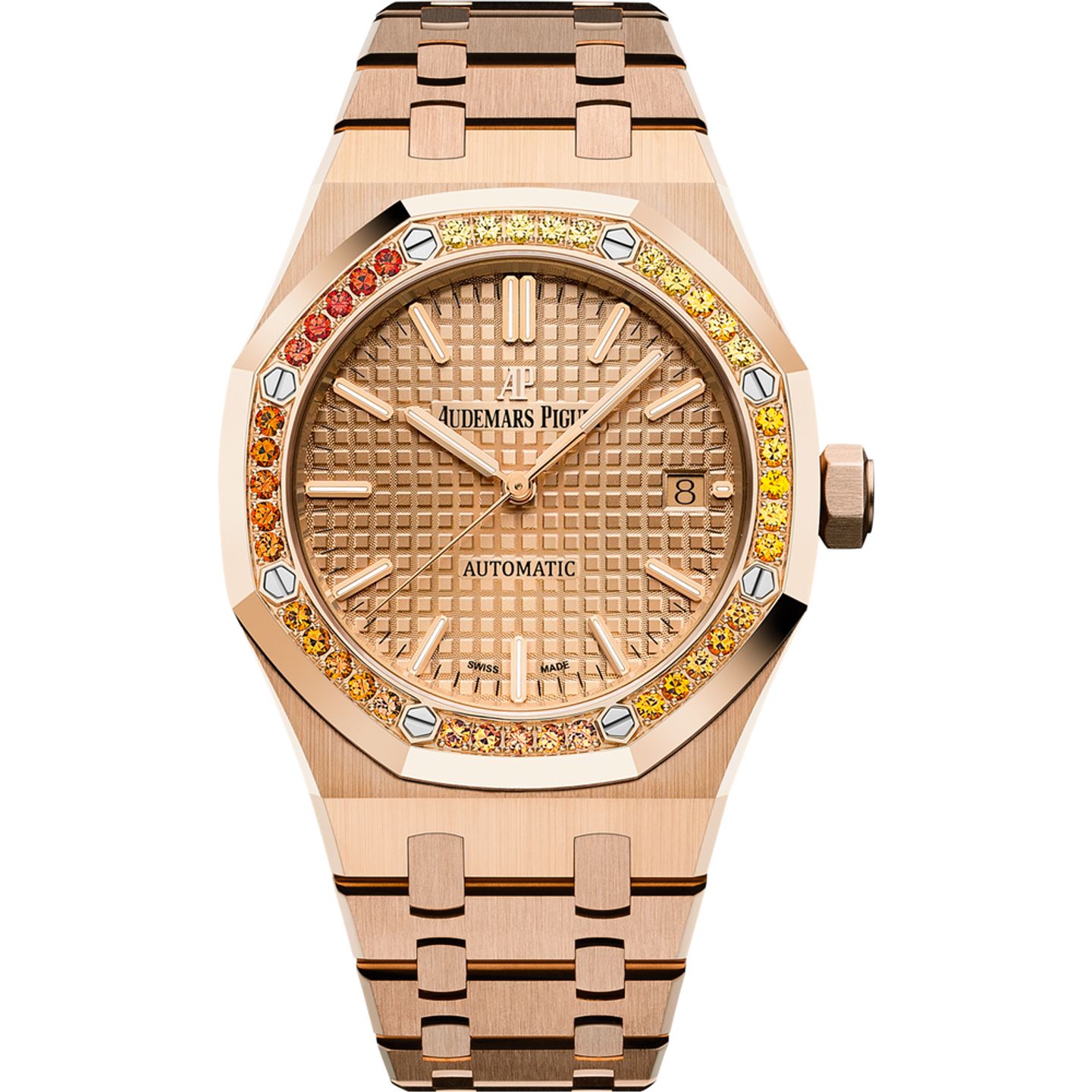 Audemars Piguet Royal Oak Lady 15451OR.YY.1256OR.01 (2025) - Roze wijzerplaat 37mm Roségoud (1/1)