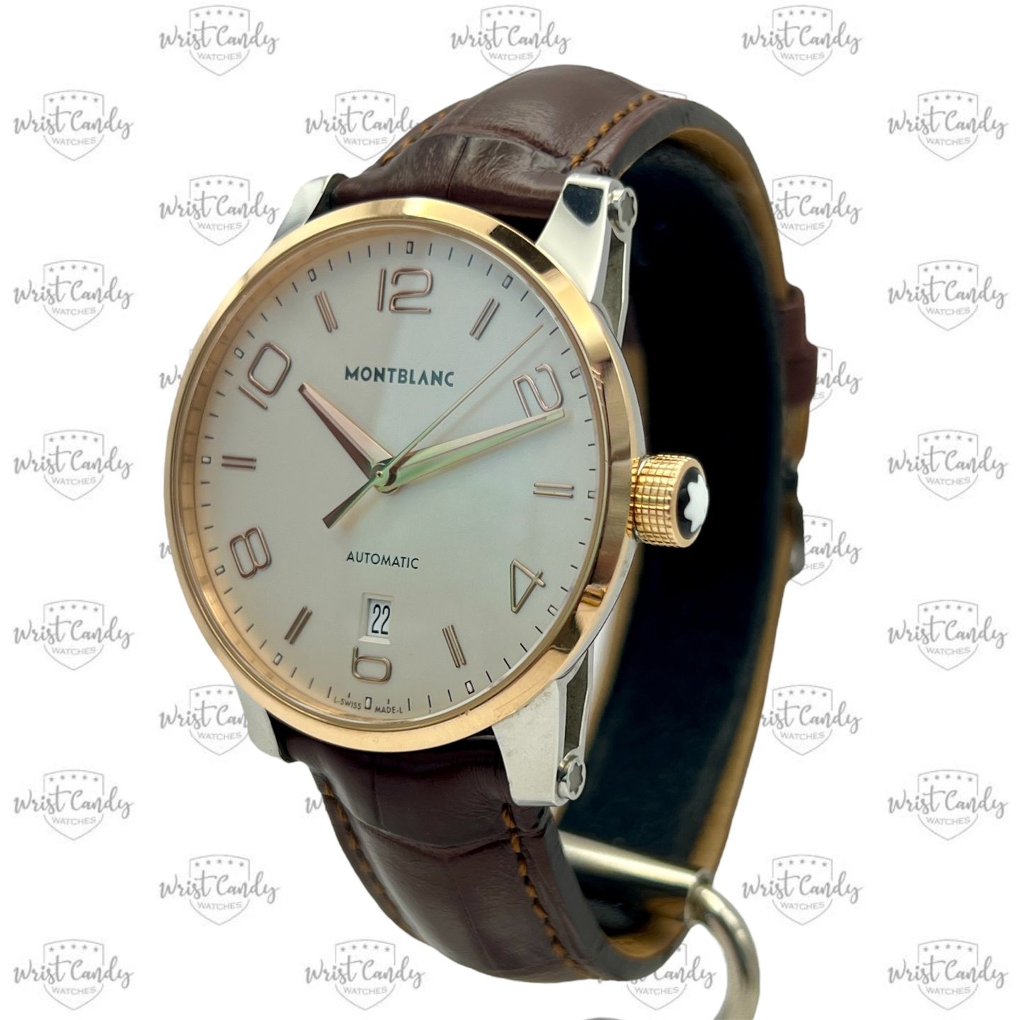 Montblanc Timewalker 110330 (2019) - Wit wijzerplaat 39mm Goud/Staal (2/8)