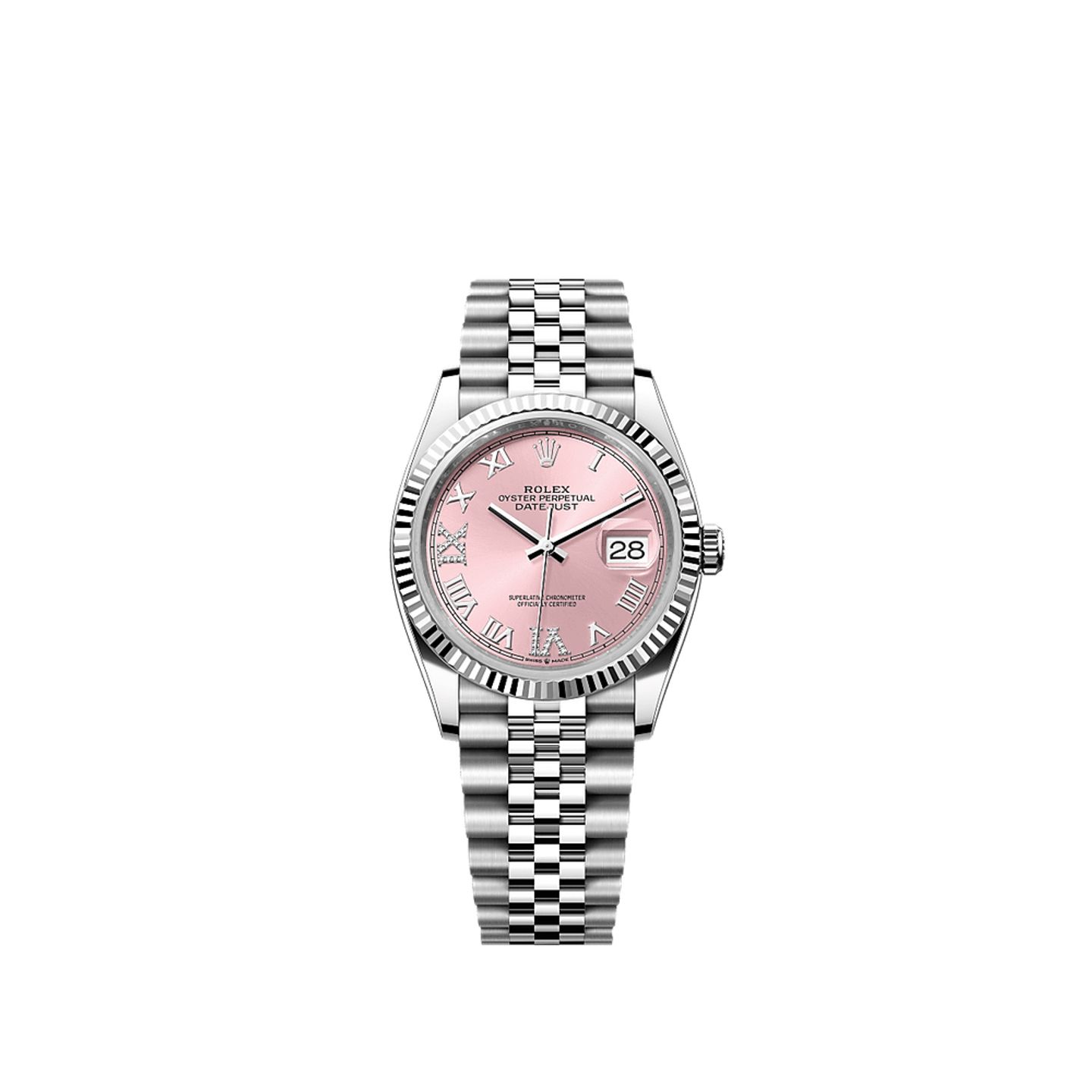 Rolex Datejust 36 126234 (2025) - Roze wijzerplaat 36mm Staal (1/1)