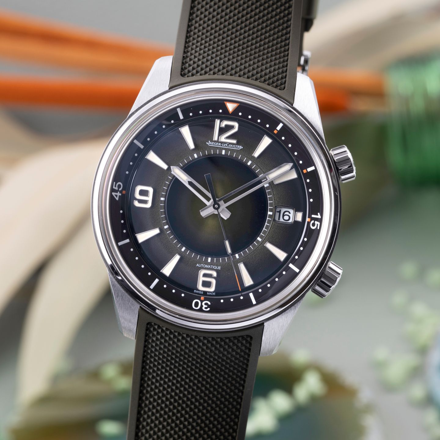 Jaeger-LeCoultre Polaris Q906863J (Onbekend (willekeurig serienummer)) - Groen wijzerplaat 42mm Staal (3/8)