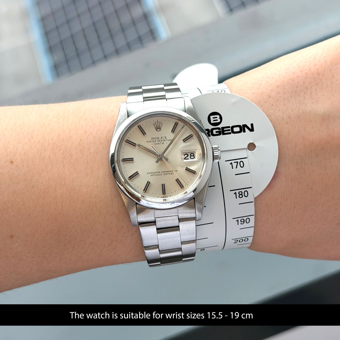 Rolex Oyster Perpetual Date 15000 (1982) - Silver dial 34 mm Steel case (2/8)