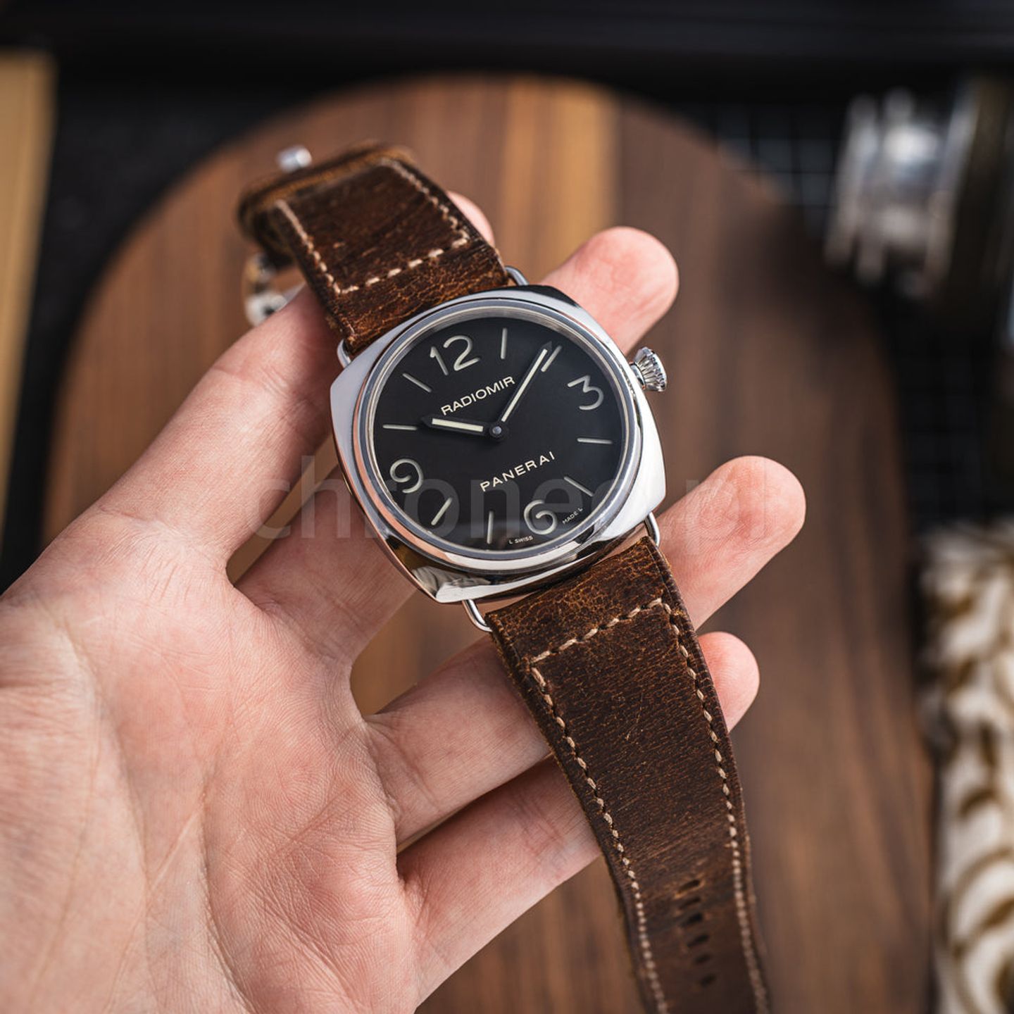 Panerai Radiomir PAM00210 (2011) - Black dial 45 mm Steel case (3/8)