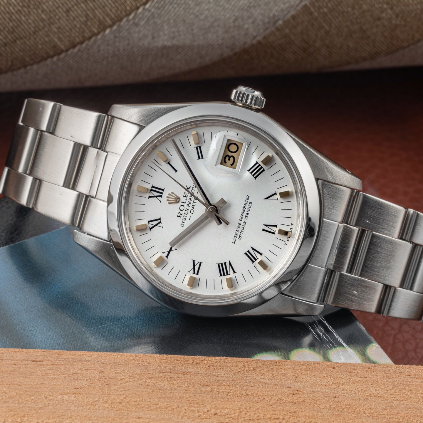 Rolex Oyster Perpetual Date 15000 (1981) - 34mm Staal (2/8)