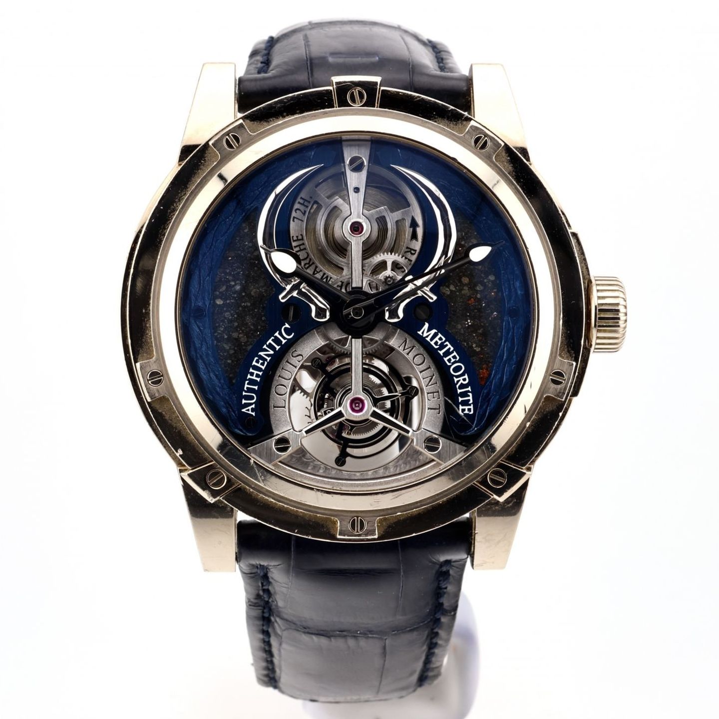 Louis Moinet Memoris LM1470 (Onbekend (willekeurig serienummer)) - Blauw wijzerplaat 47mm Witgoud (3/4)