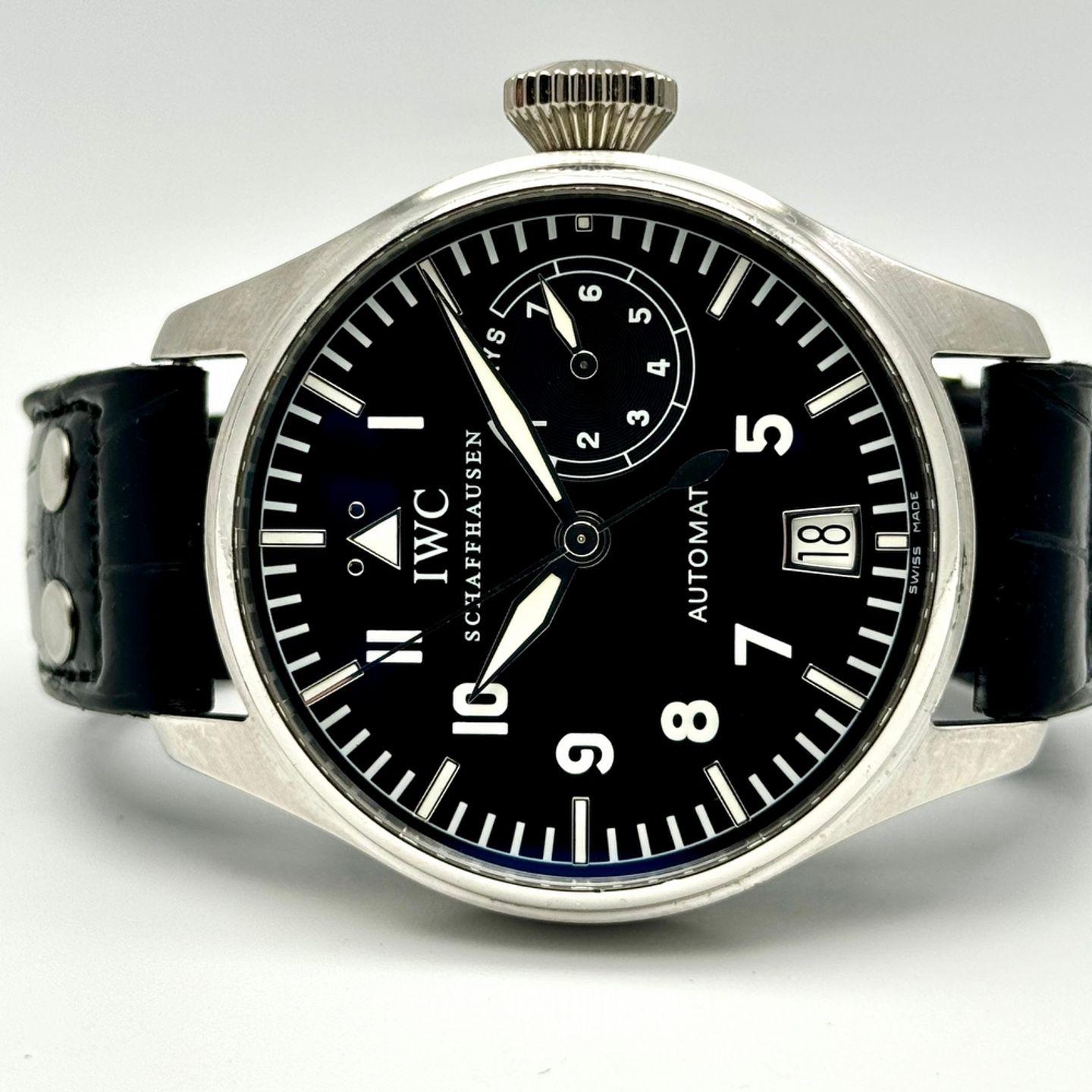 IWC Big Pilot IW500203 (2005) - Zwart wijzerplaat 46mm Platina (2/10)