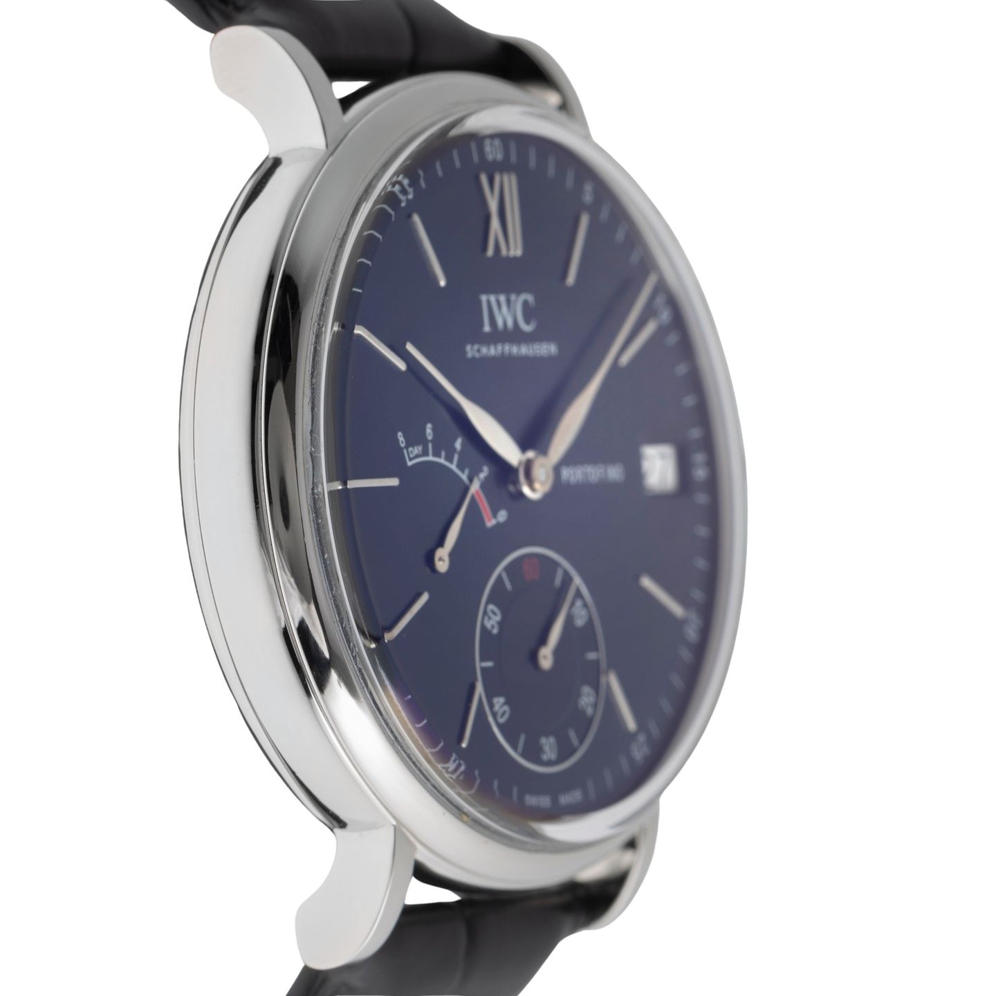 IWC Portofino Hand-Wound IW510106 (Unknown (random serial)) - Blue dial 45 mm Steel case (7/8)