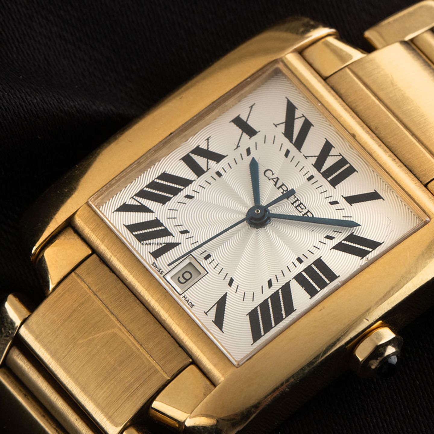Cartier Tank Française 2302 (2009) - Silver dial 28 mm Steel case (3/8)