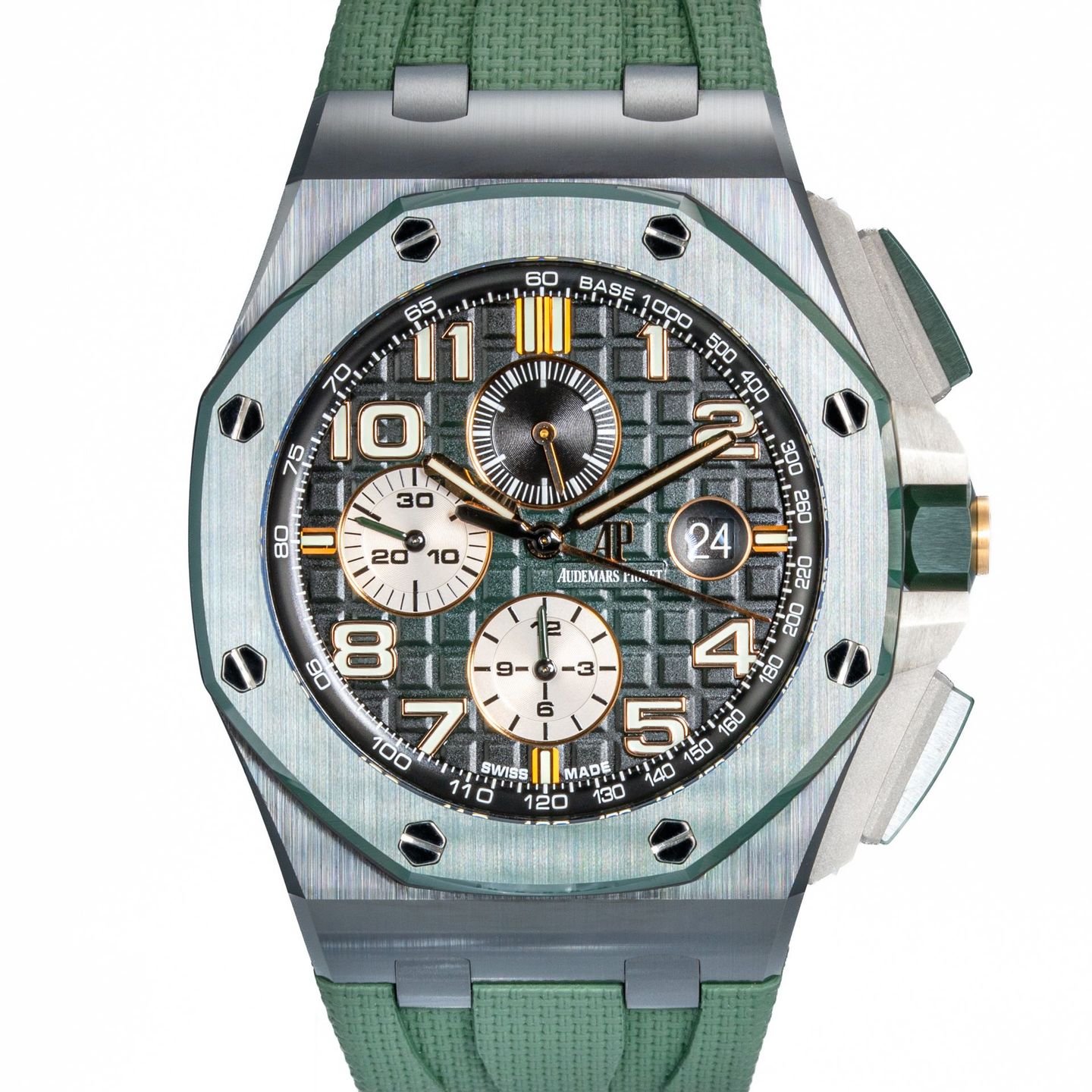Audemars Piguet Royal Oak Offshore Chronograph 26405CE.OO.A056CA.01 (2020) - Green dial 44 mm Ceramic case (1/4)