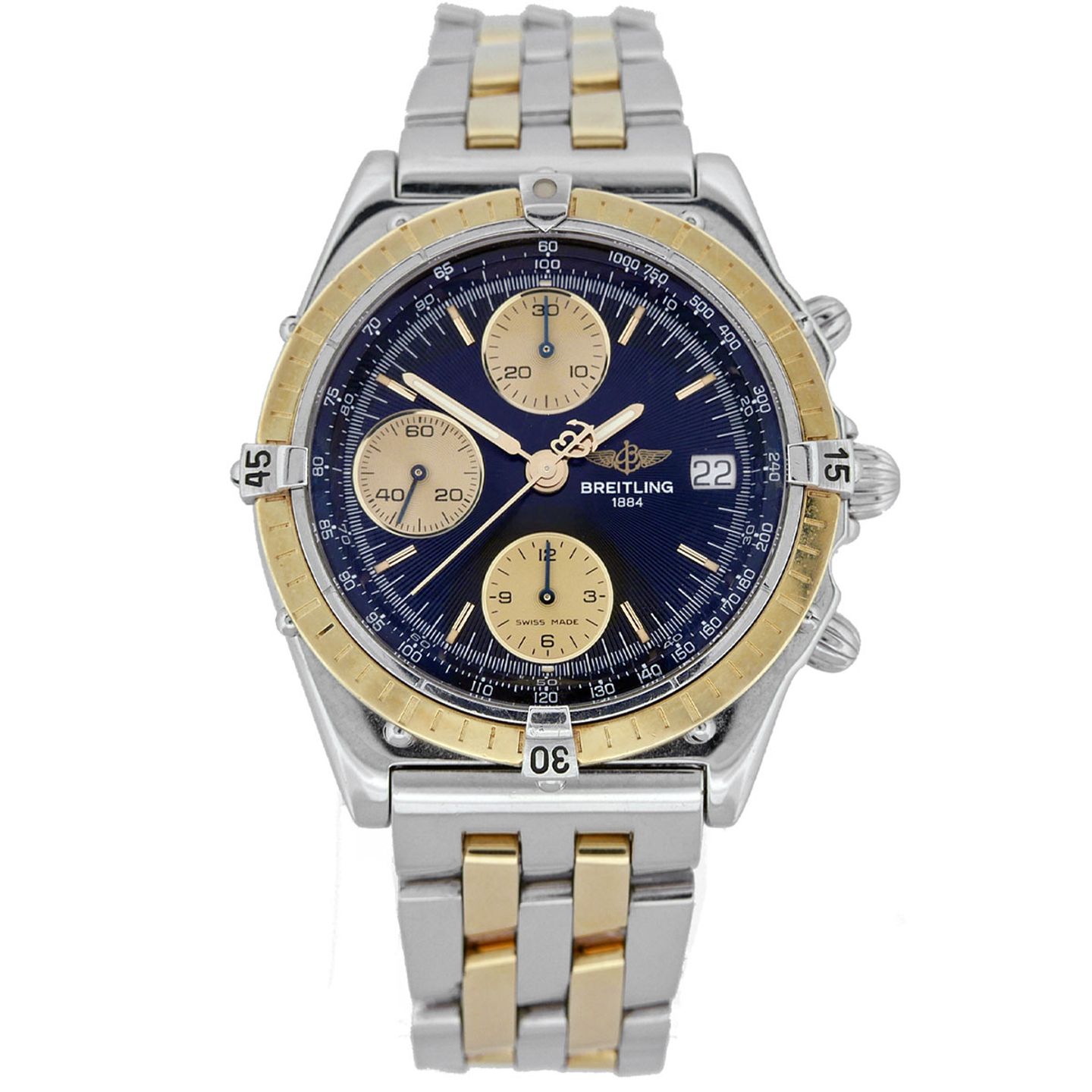 Breitling Chronomat D13048 (1995) - Blue dial 39 mm Steel case (1/5)