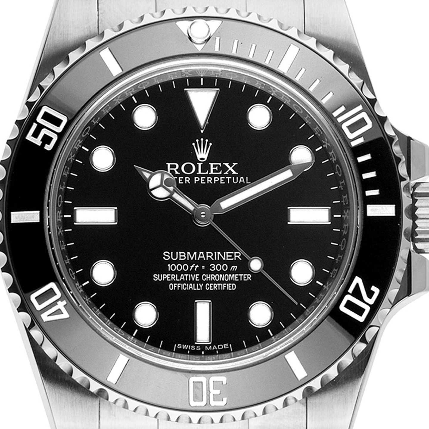 Rolex Submariner No Date 114060 (2015) - Black dial 40 mm Steel case (1/7)