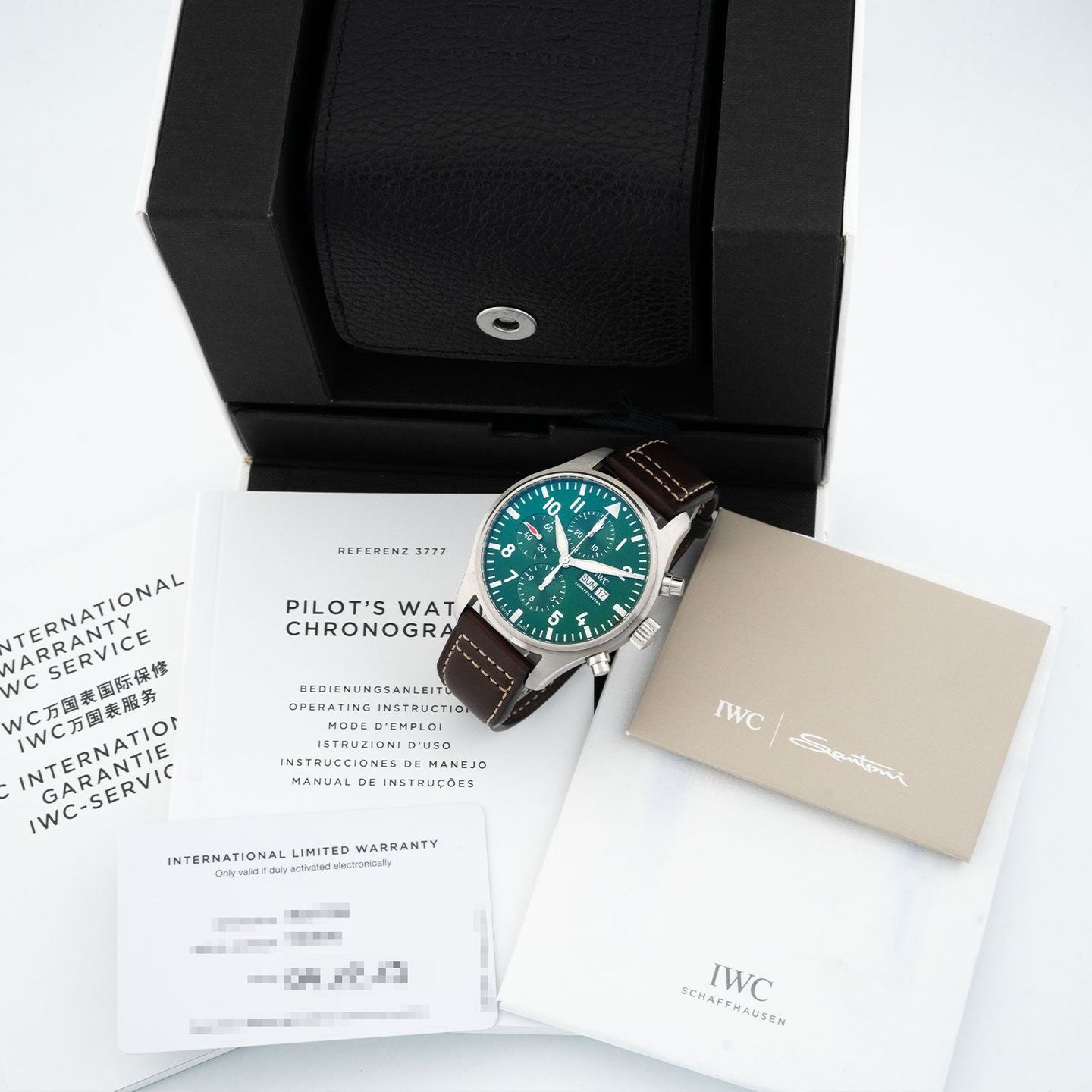 IWC Pilot Chronograph IW377726 (Unknown (random serial)) - Green dial 43 mm Steel case (5/5)