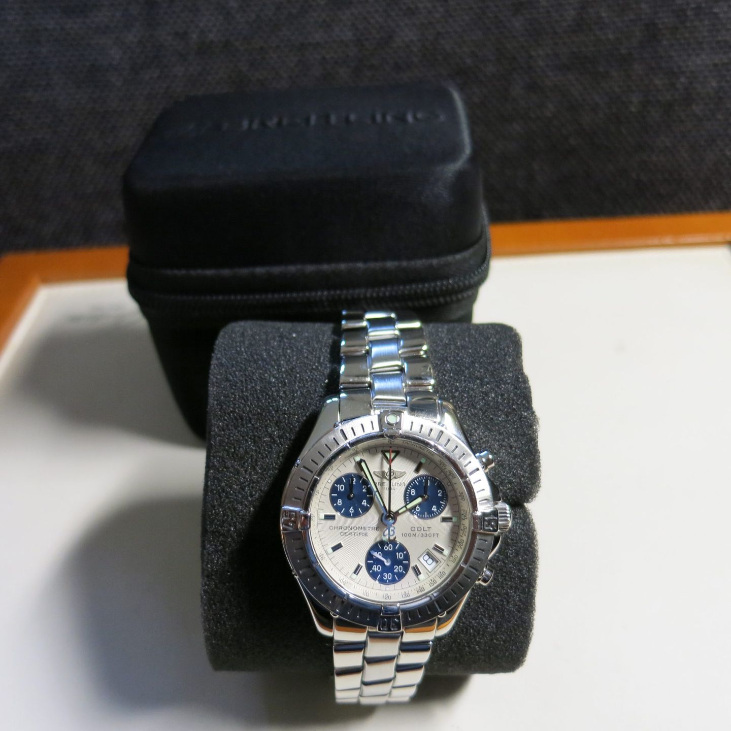 Breitling Colt Chronograph A73350 (2002) - Zilver wijzerplaat 38mm Staal (4/4)