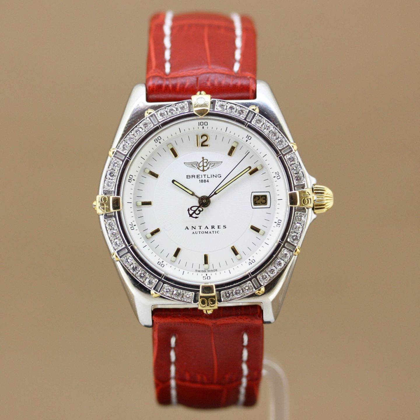 Breitling Antares 81970 (1990) - White dial 39 mm Steel case (1/8)