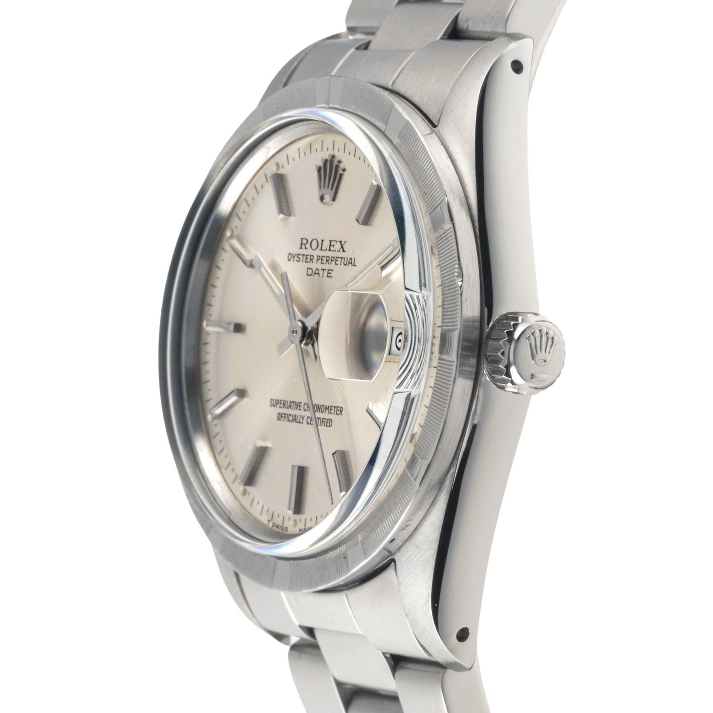 Rolex Oyster Perpetual Date 15010 (1988) - Silver dial 34 mm Steel case (6/8)