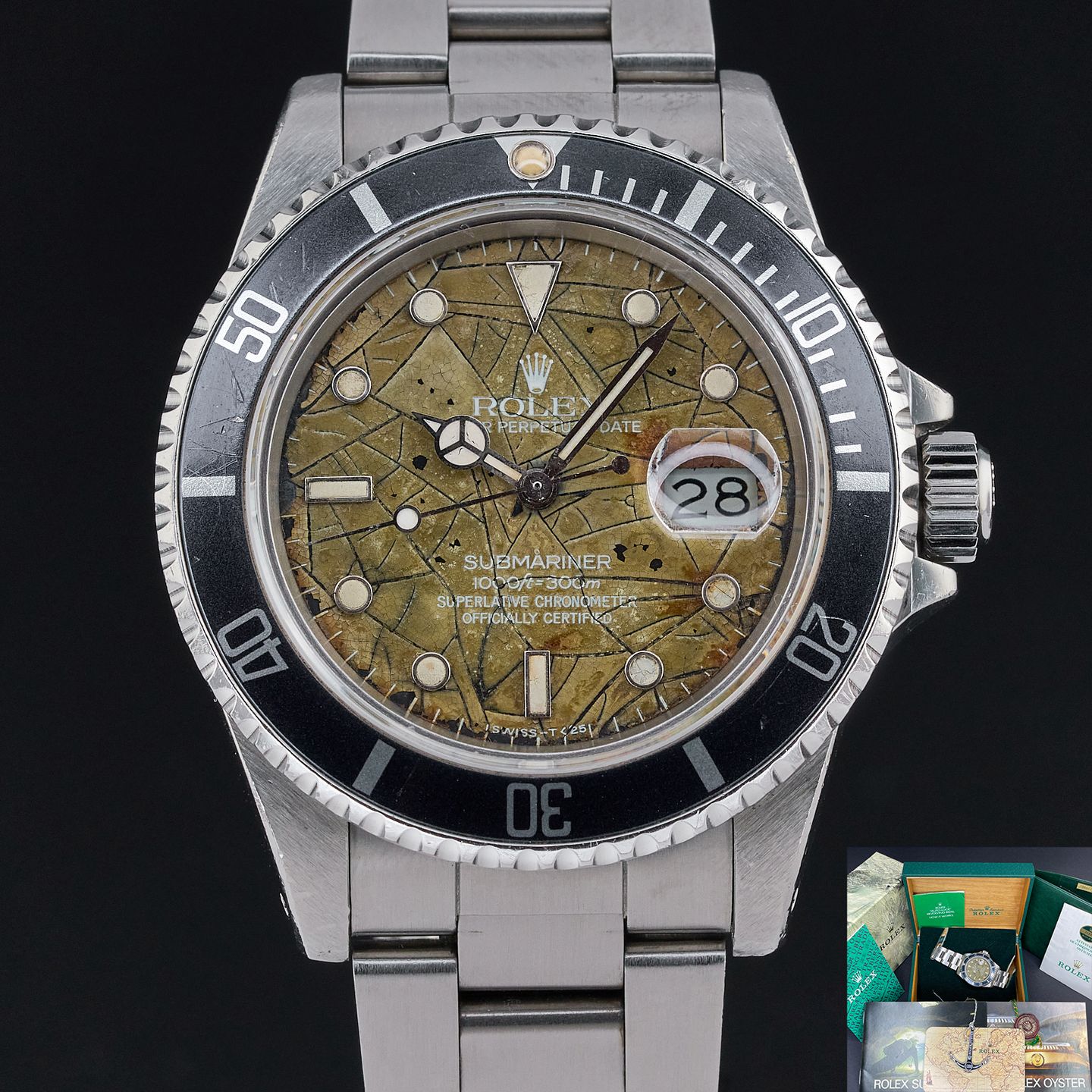 Rolex Submariner Date 16800 (1984) - Zwart wijzerplaat 40mm Staal (1/8)