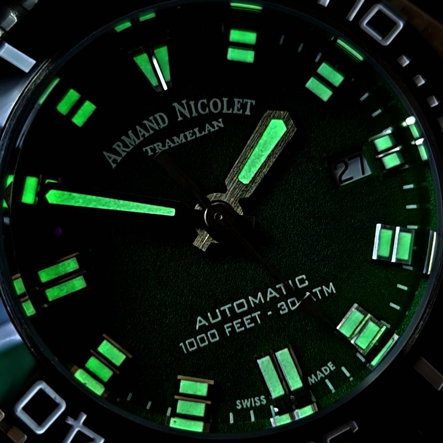 Armand Nicolet JS9 A481AGN-VR-MA2481AA (2025) - Groen wijzerplaat 41mm Staal (5/8)