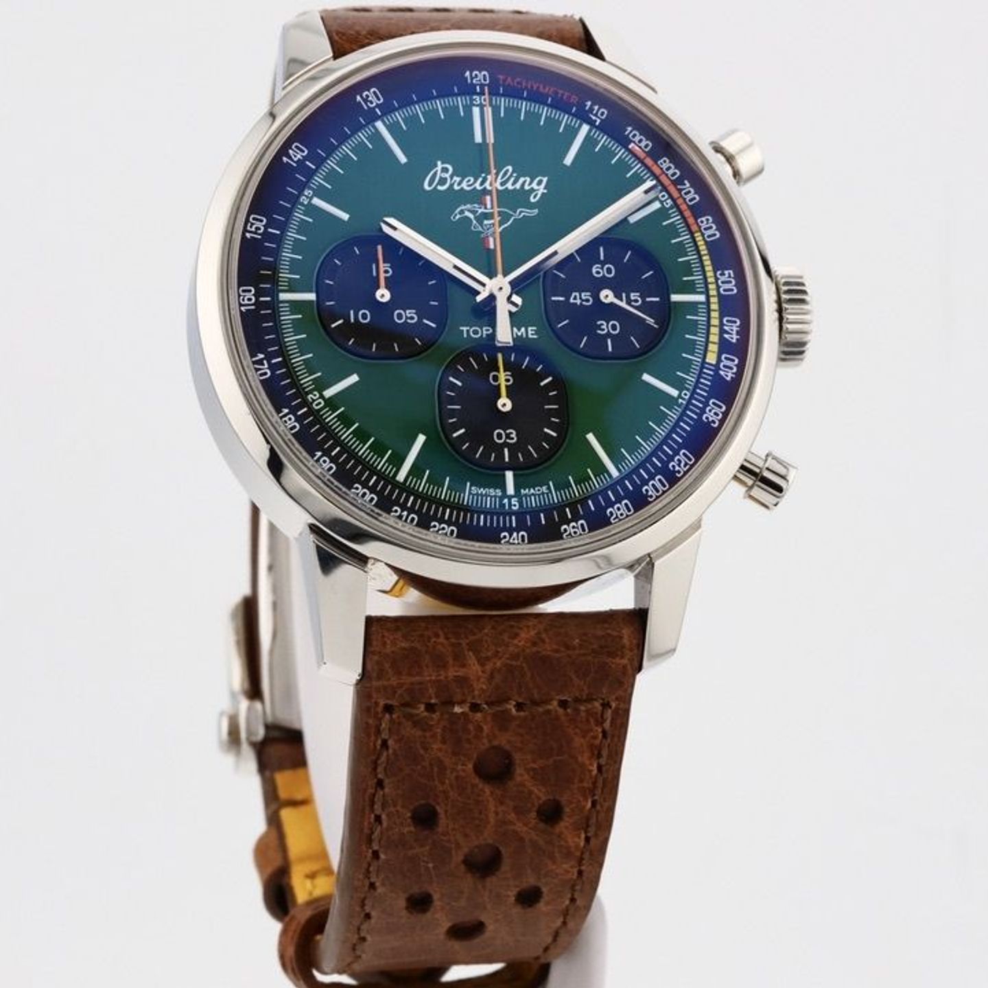 Breitling Top Time A25310 (2023) - Groen wijzerplaat 42mm Staal (1/8)