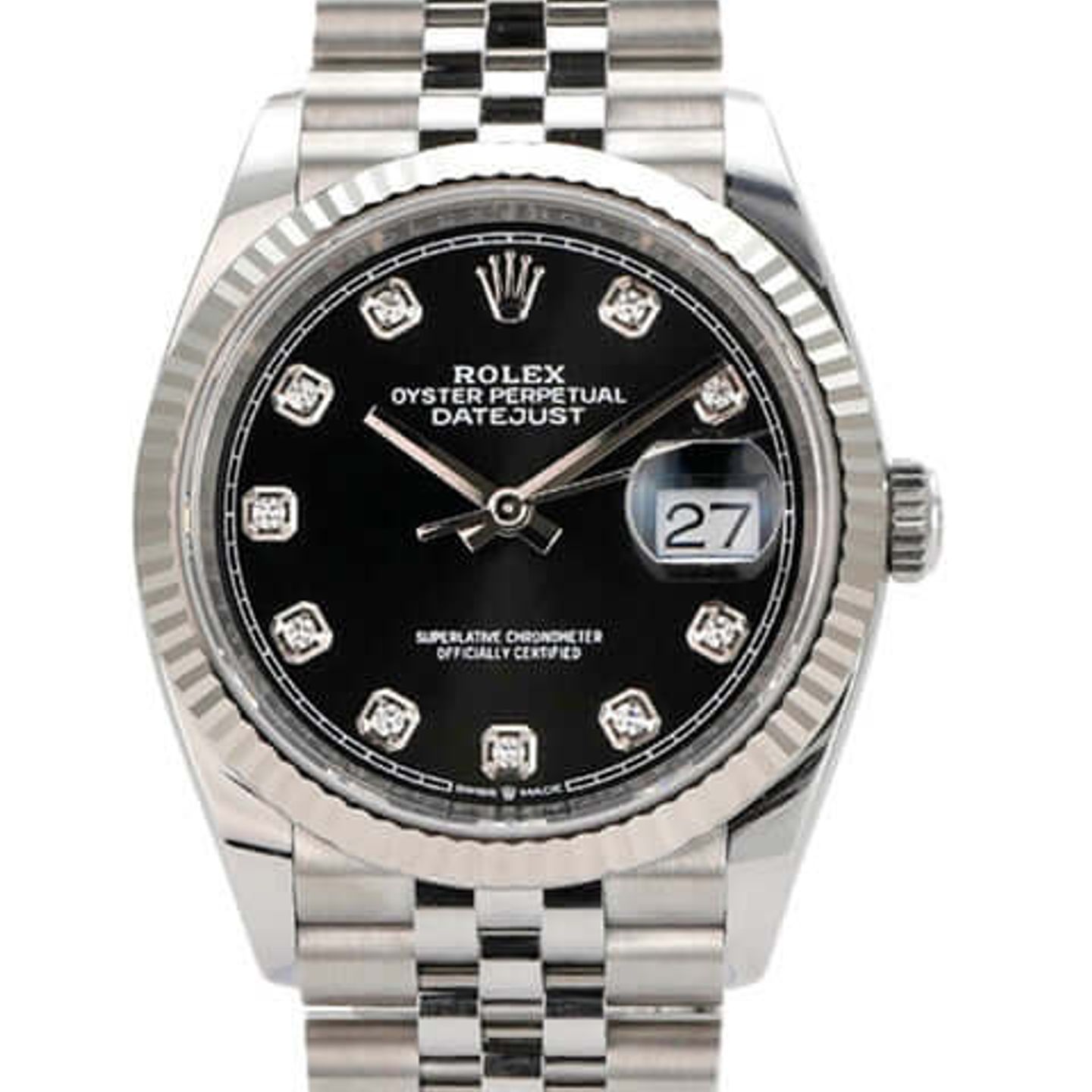 Rolex Datejust 36 126234 (2024) - Black dial 36 mm Steel case (1/8)