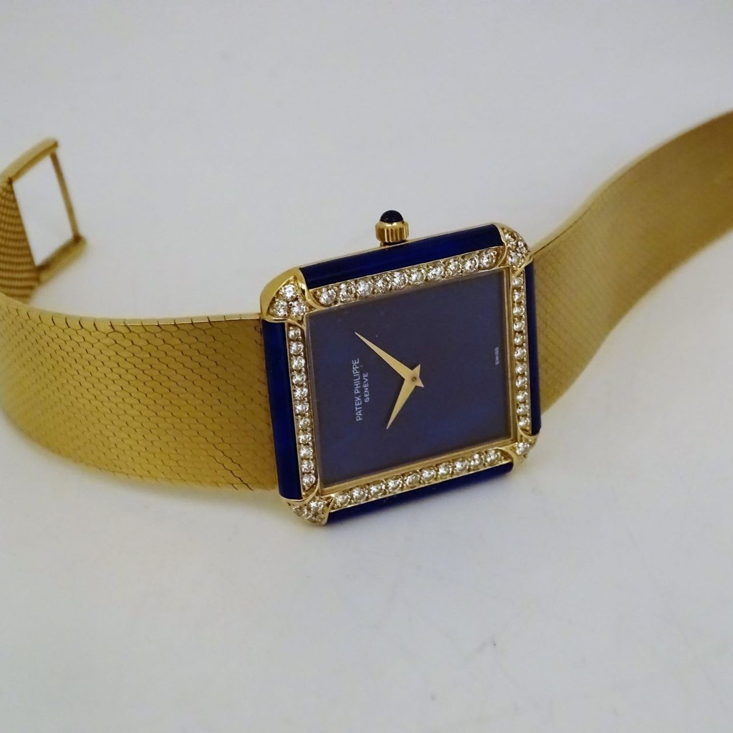 Patek Philippe Unknown 3727 / 004 (1974) - Blue dial 30 mm Yellow Gold case (7/8)