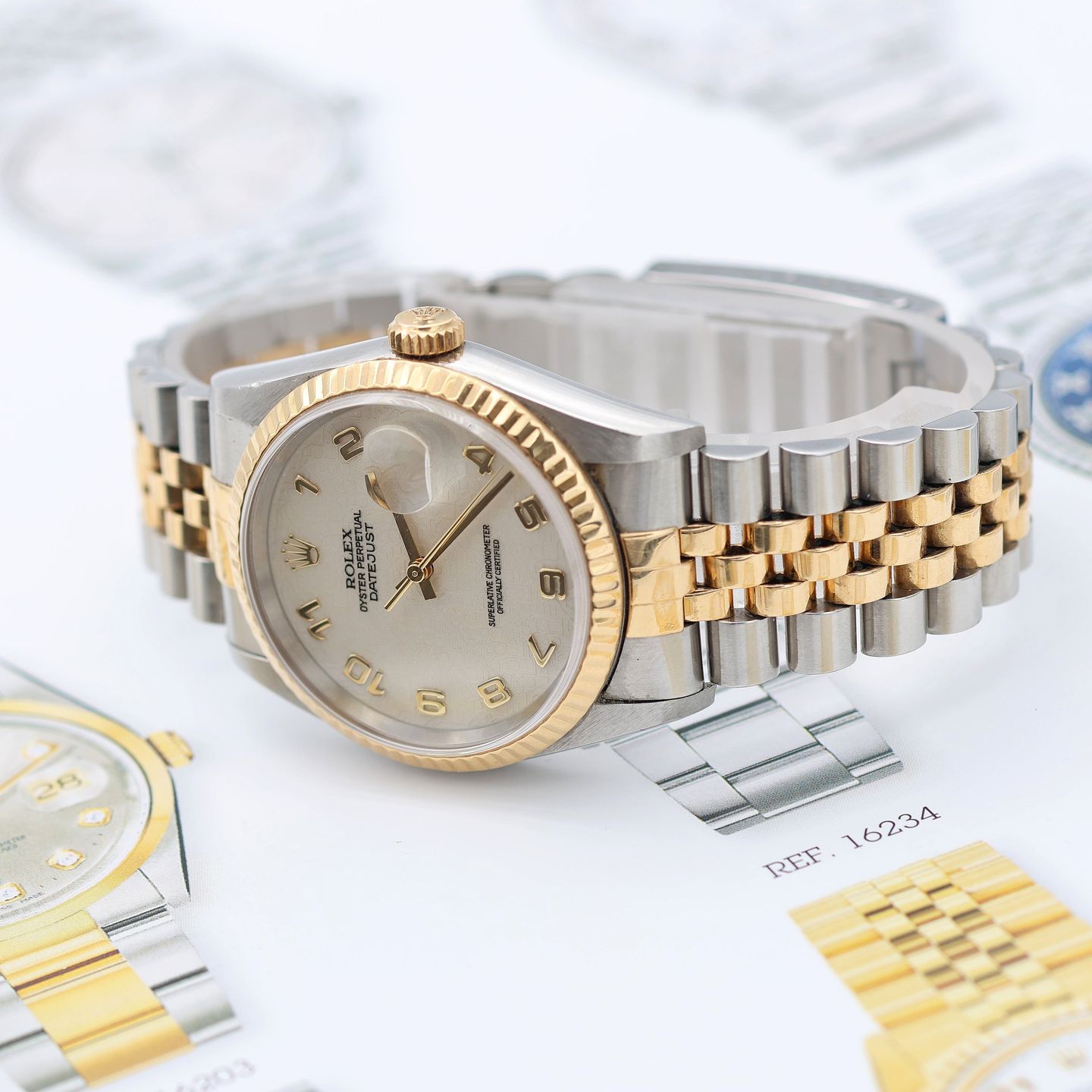 Rolex Datejust 36 16233 (Onbekend (willekeurig serienummer)) - Wit wijzerplaat 36mm Goud/Staal (5/8)