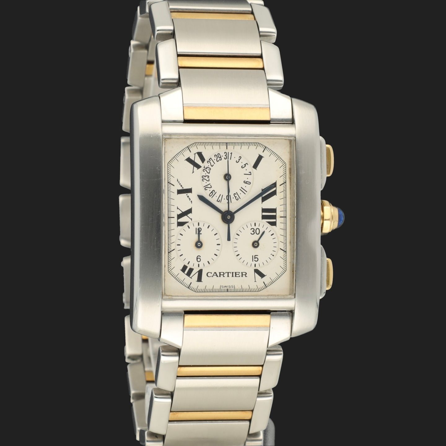 Cartier Tank Française 2303 (Unknown (random serial)) - White dial 28 mm Steel case (4/7)