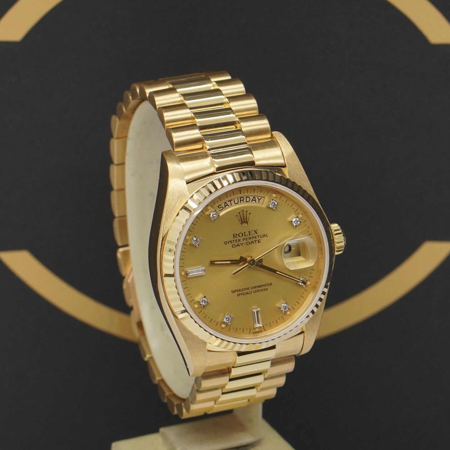 Rolex Day-Date 36 18038 (1987) - Gold dial 36 mm Yellow Gold case (2/7)