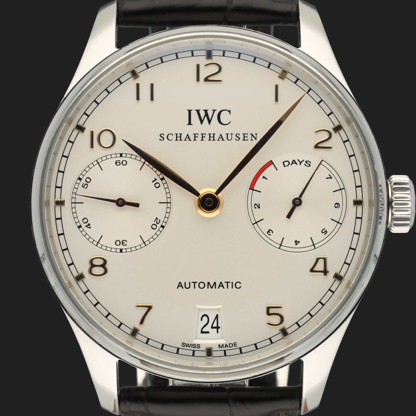 IWC Portuguese Automatic IW500114 (2016) - Silver dial 42 mm Steel case (2/8)