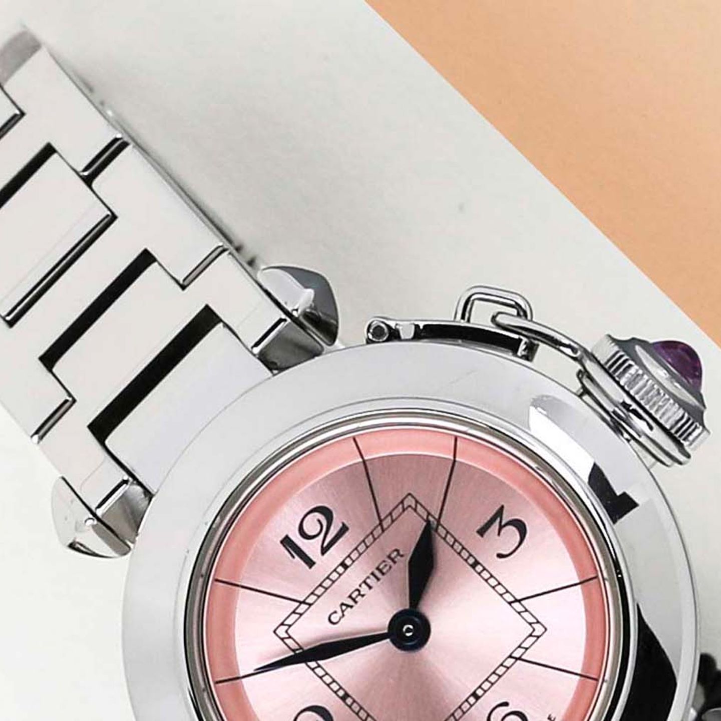 Cartier Pasha W3140008 (2010) - Pink dial 27 mm Steel case (3/8)