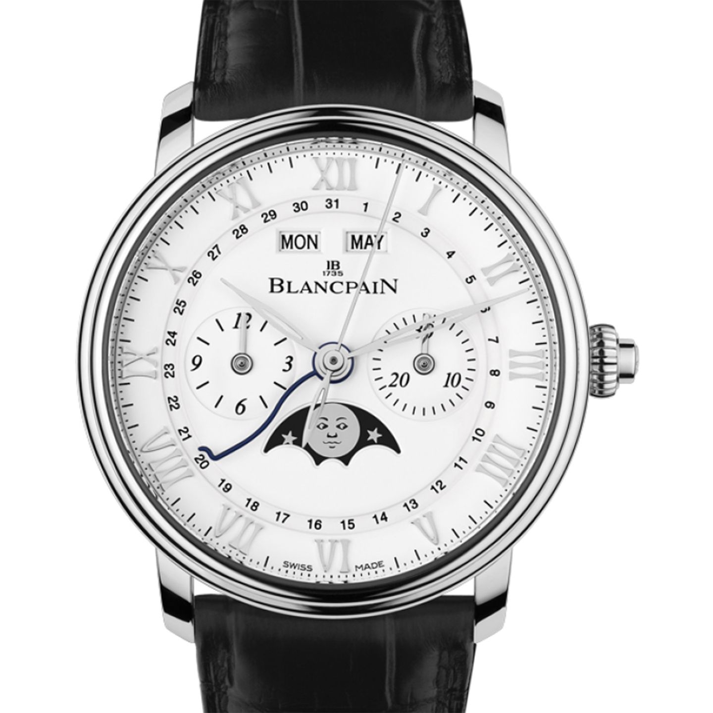 Blancpain Villeret Complete Calendar 6685-1127-55B (2024) - White dial 41 mm Steel case (1/2)