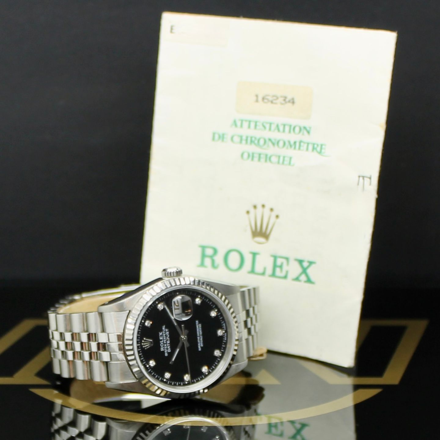 Rolex Datejust 36 16234 (1993) - Black dial 36 mm Steel case (5/7)