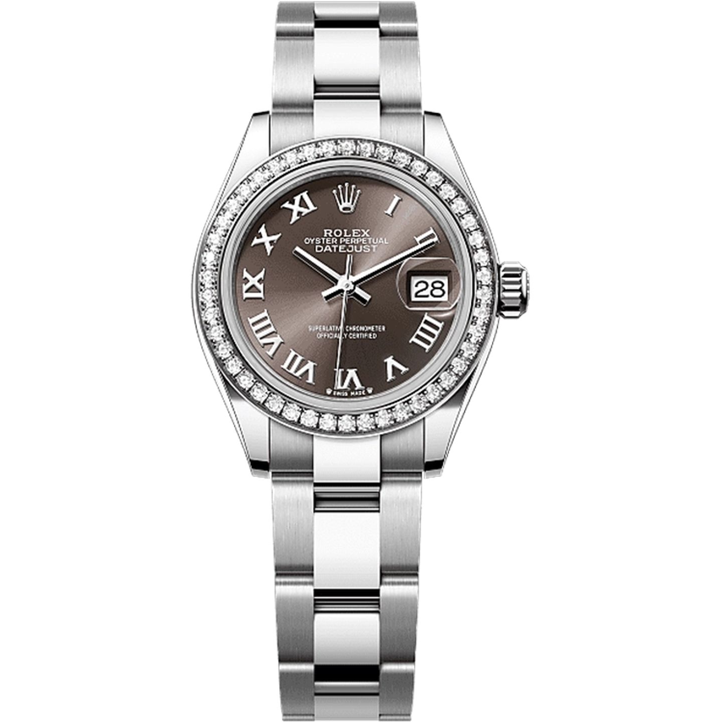 Rolex Lady-Datejust 279384RBR (2025) - Grey dial 28 mm Steel case (1/1)