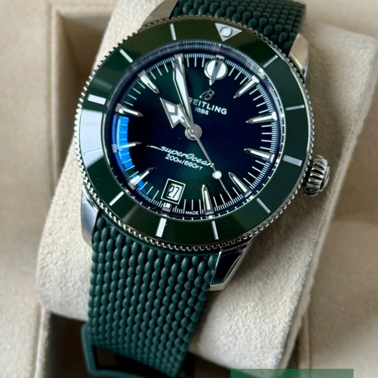 Breitling Superocean Heritage AB3110361L1S1 (2025) - Groen wijzerplaat 40mm Staal (3/7)
