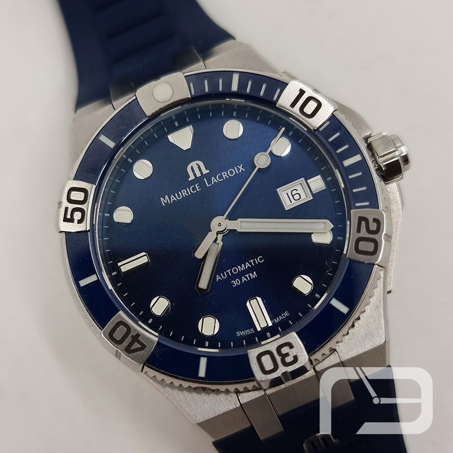 Maurice Lacroix Aikon AI6058-SS002-430-2 (Unknown (random serial)) - Blue dial 43 mm Steel case (2/8)