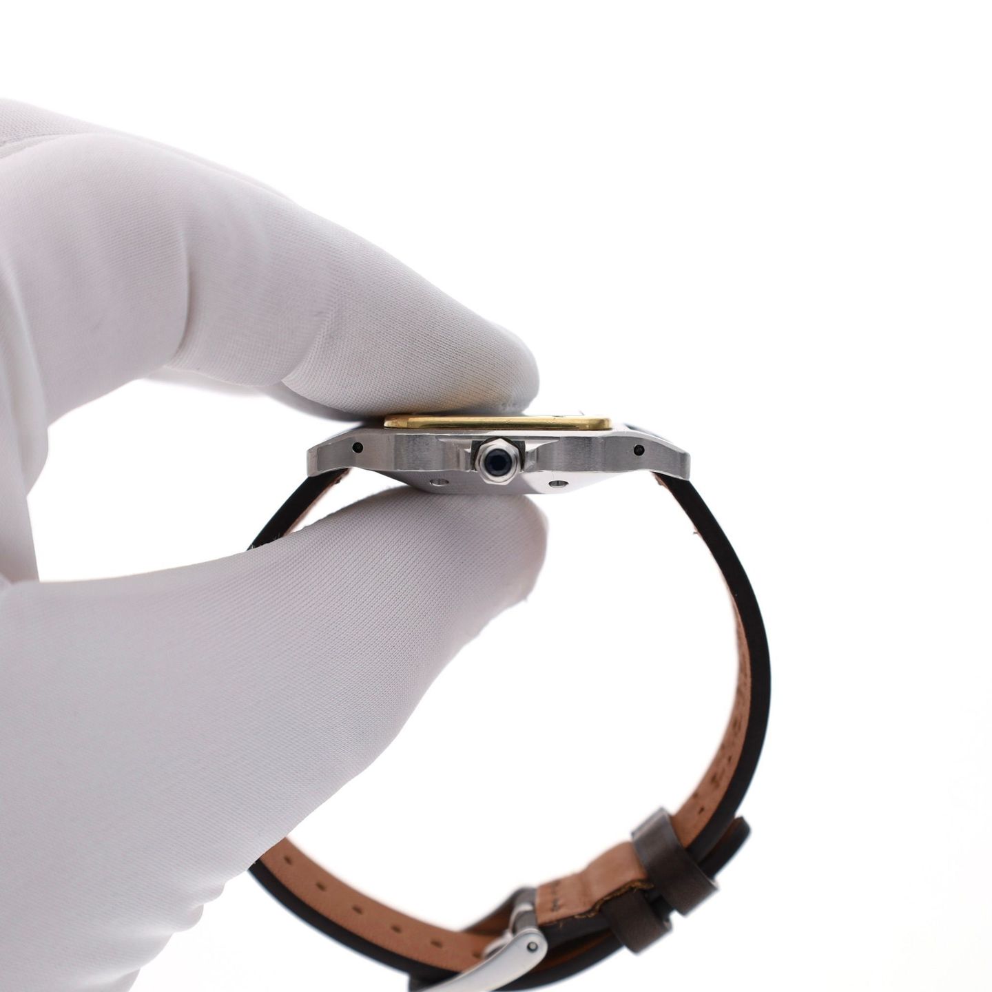 Cartier Santos 2961 (1990) - Wit wijzerplaat 29mm Goud/Staal (7/8)