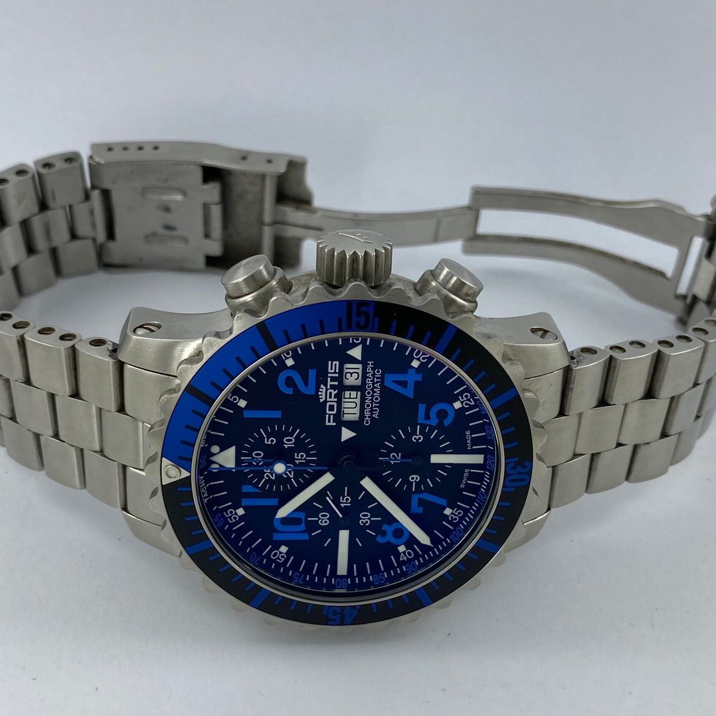 Fortis B-42 - (Unknown (random serial)) - Blue dial 42 mm Steel case (2/4)