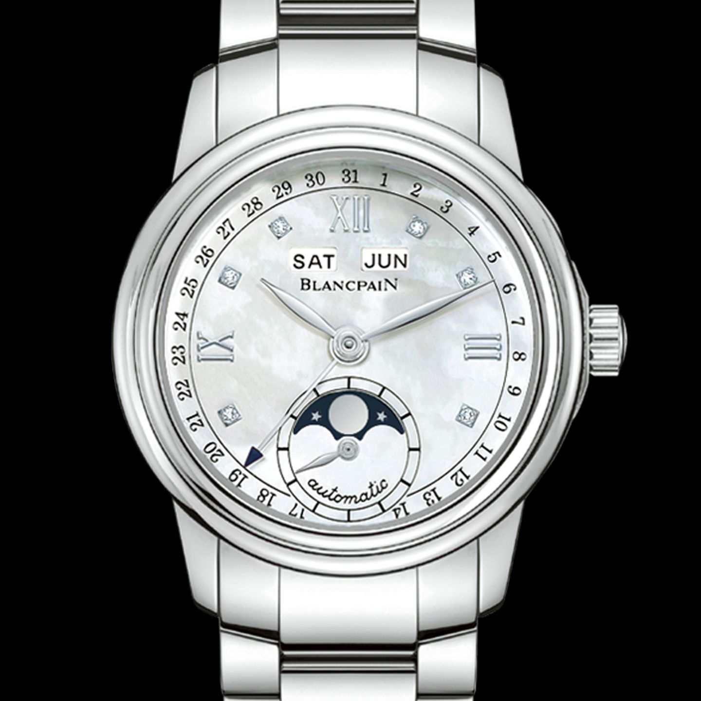 Blancpain Léman Moonphase 2360-1191A-71 (2022) - Pearl dial 33 mm Steel case (1/1)