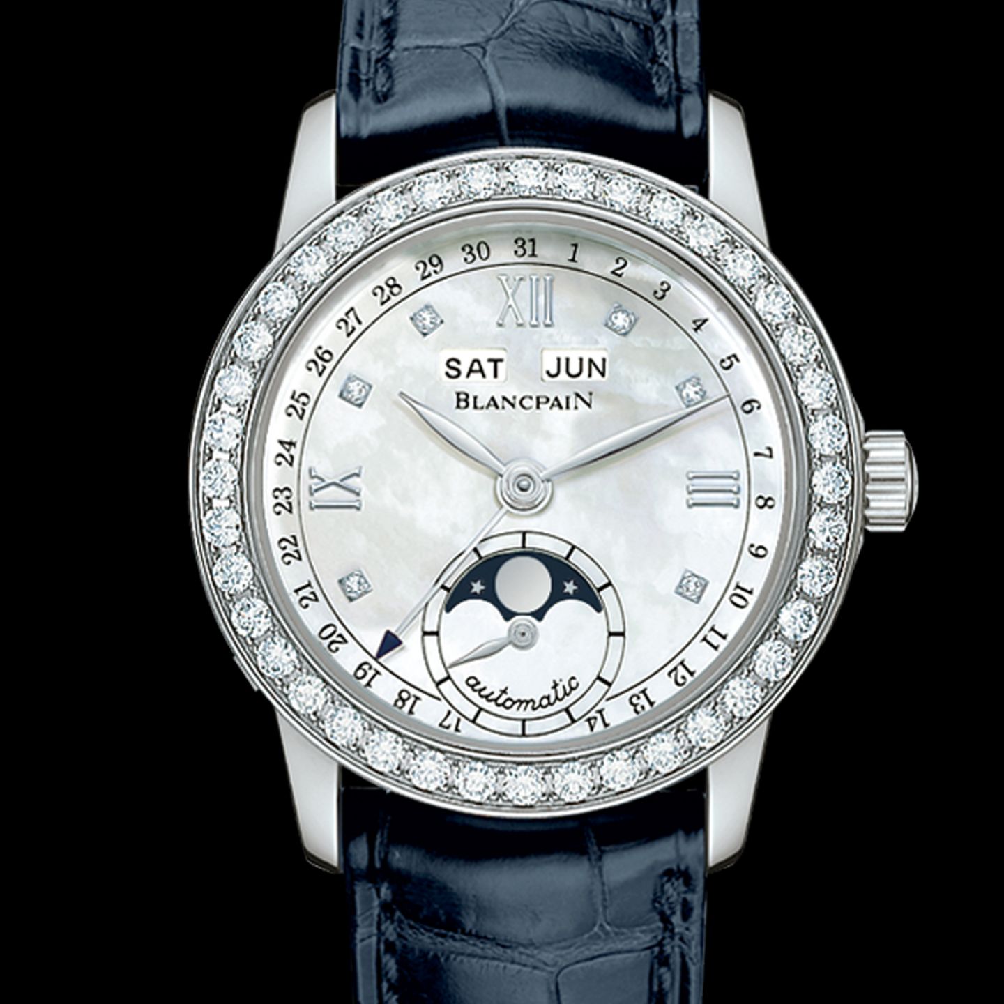 Blancpain Léman Moonphase 2360-4691A-55 (2022) - Pearl dial 34 mm Steel case (1/1)