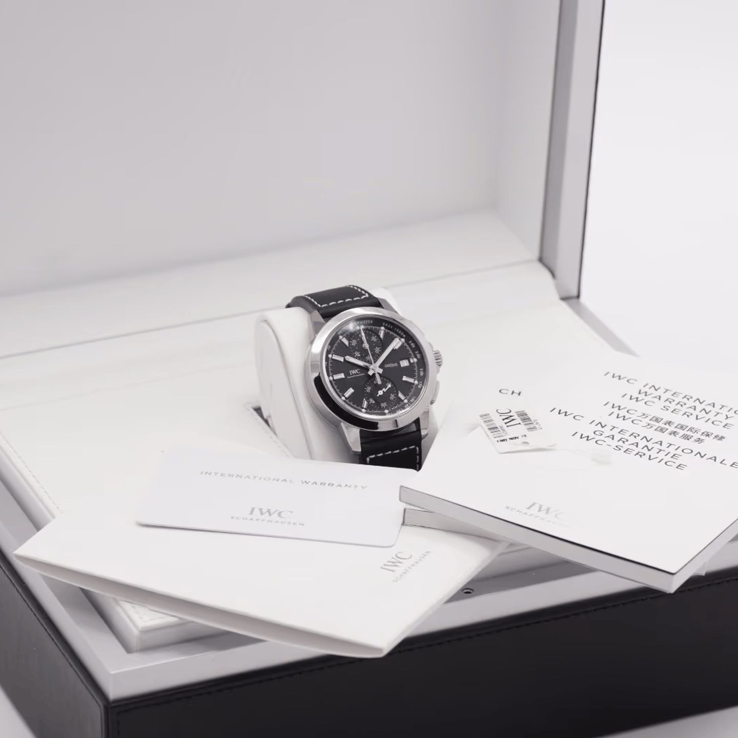 IWC Ingenieur Chronograph IW380901 (2017) - Black dial 44 mm Titanium case (1/8)