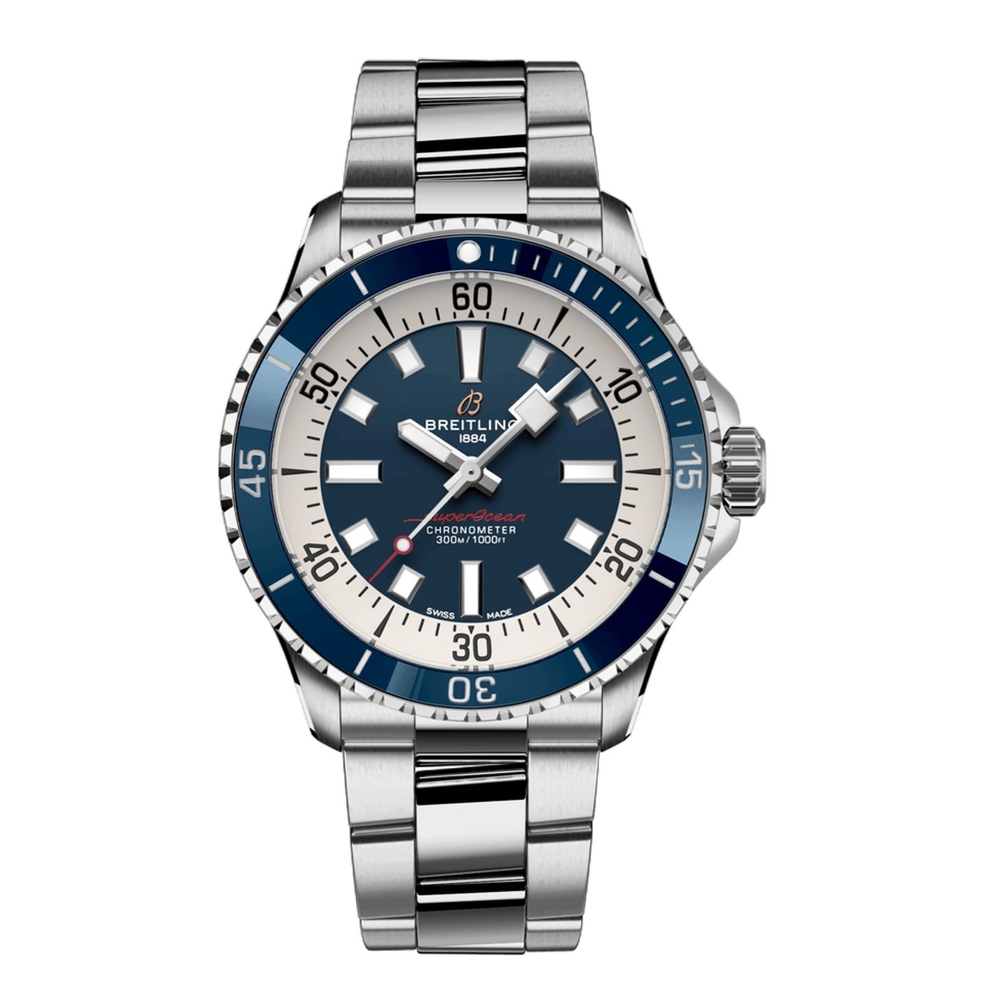 Breitling Superocean 42 A17375E71C1A1 (2023) - Blauw wijzerplaat 42mm Staal (1/1)