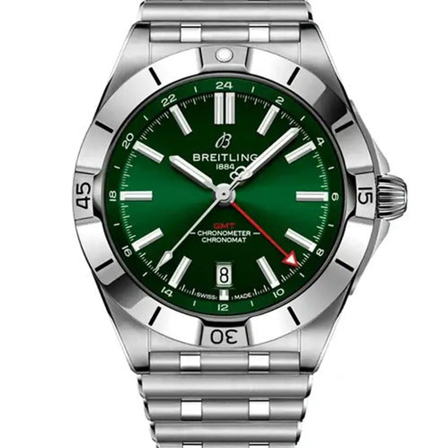 Breitling Chronomat GMT A32398101L1A1 (2026) - Groen wijzerplaat 40mm Staal (1/1)