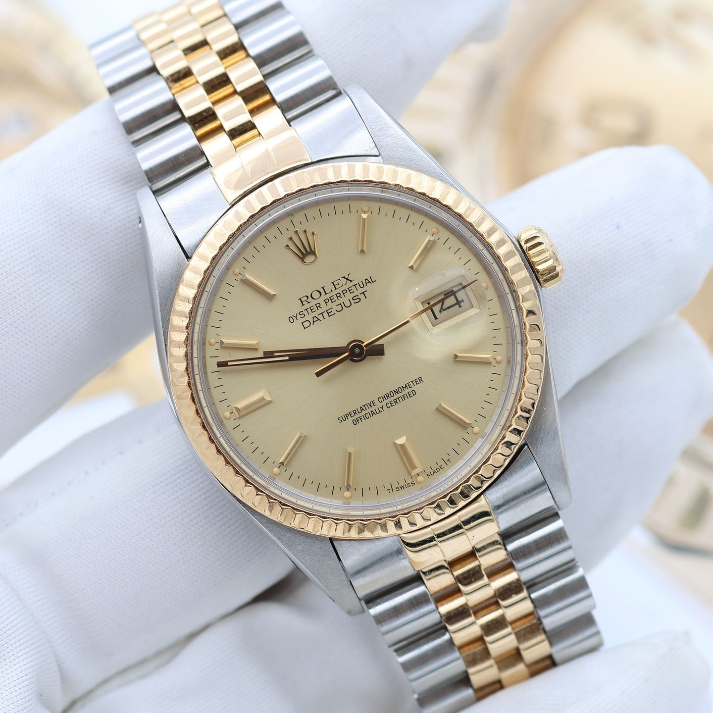 Rolex Datejust 36 16013 (Unknown (random serial)) - 36 mm Gold/Steel case (3/8)
