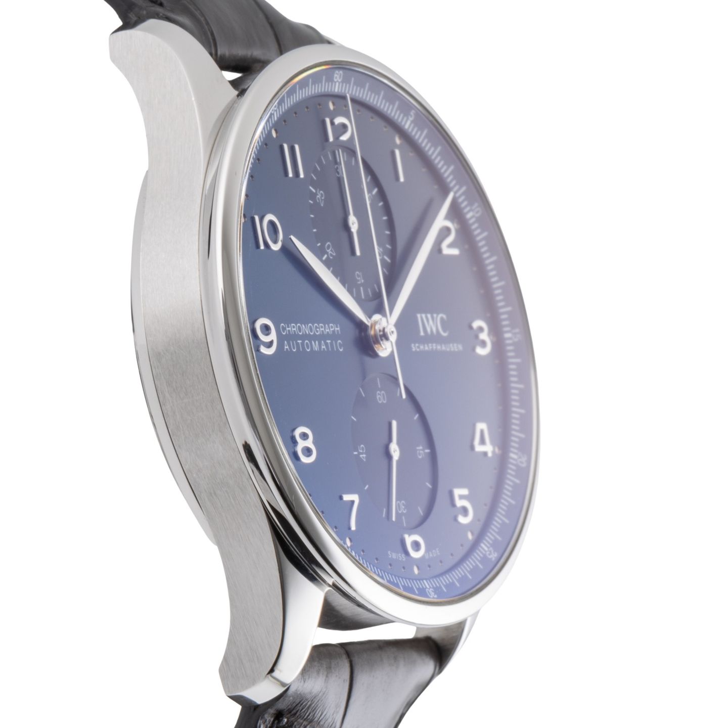 IWC Portuguese Chronograph IW371606 (Onbekend (willekeurig serienummer)) - Blauw wijzerplaat 41mm Staal (7/8)