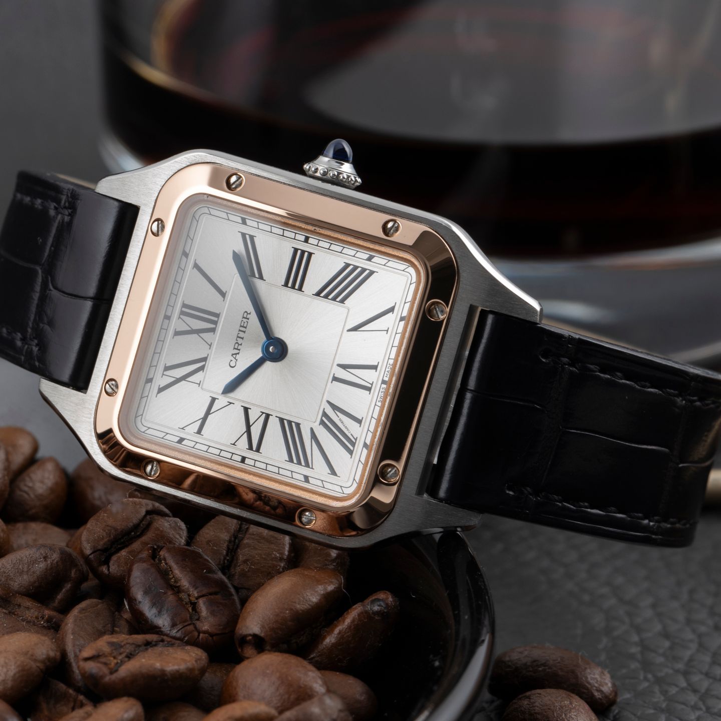 Cartier Santos Dumont W2SA0012 (Unknown (random serial)) - Silver dial 28 mm Steel case (2/8)